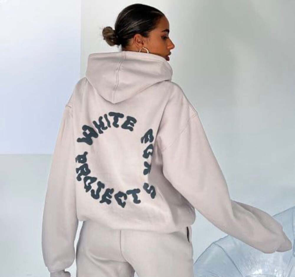 White Fox Boutique Project 5 Oversized Fleece Hoodie in Latte